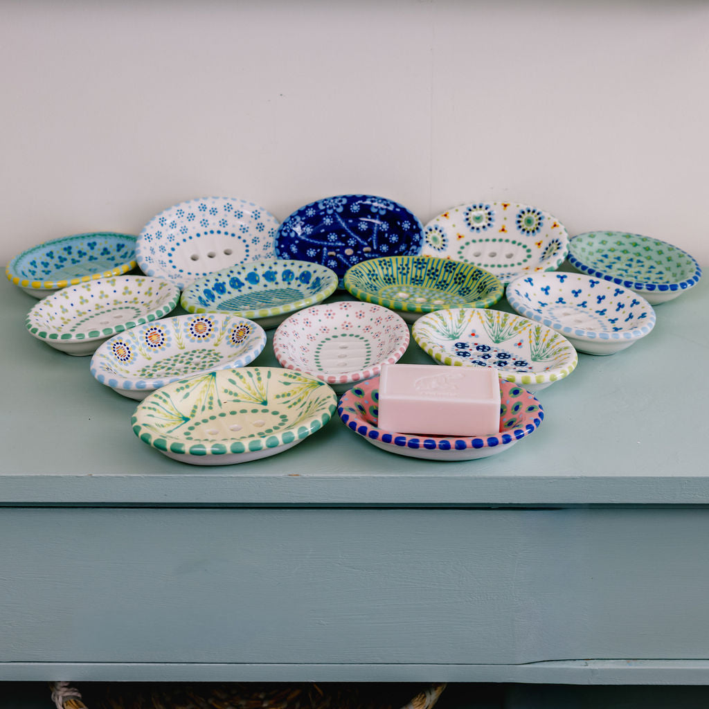 Potterswork Soap Dish - Pink and Blue
