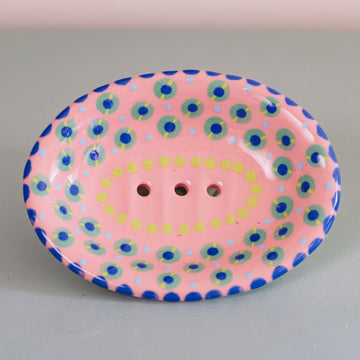 Potterswork Soap Dish - Pink and Blue