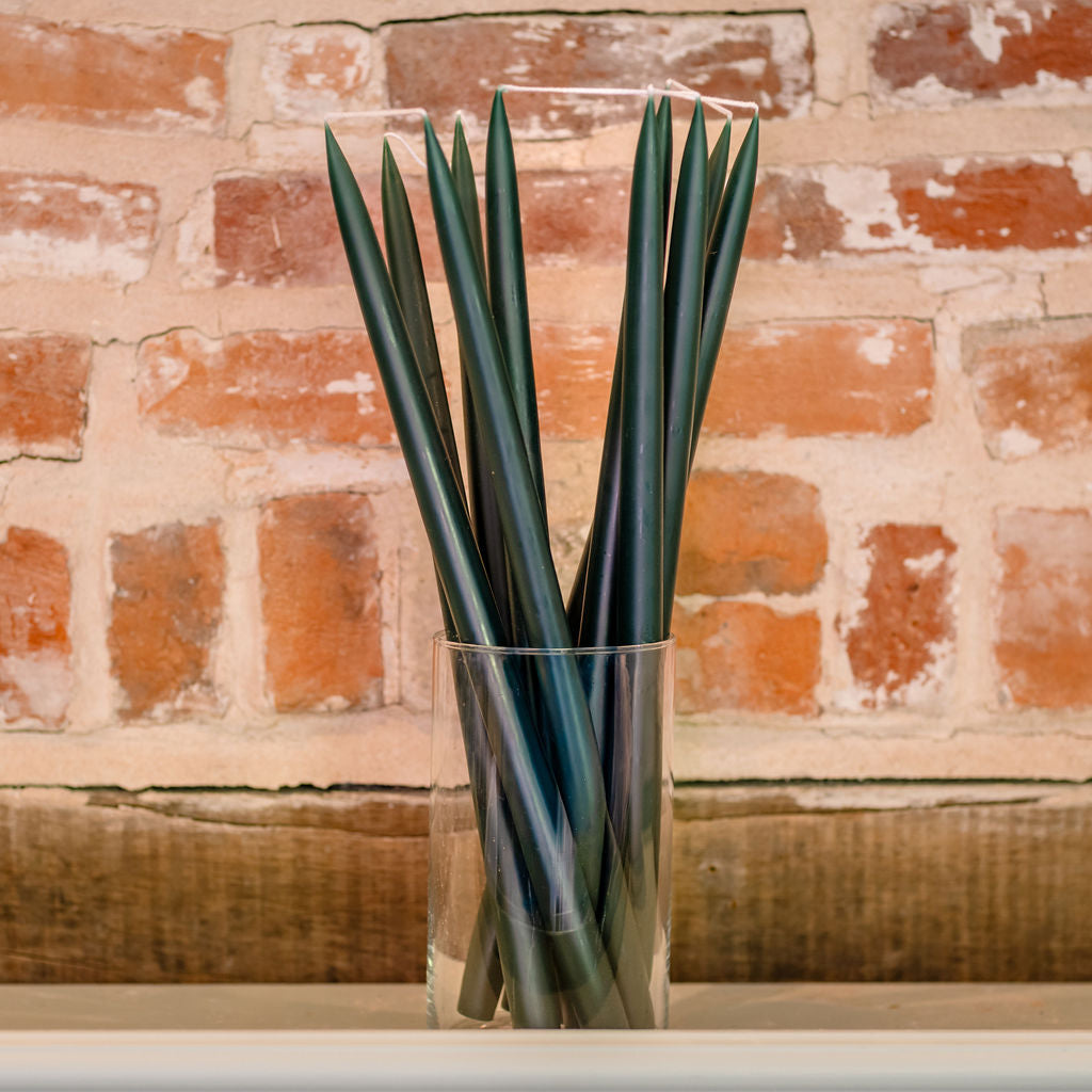 Forest Green -  Tapered Dinner Candles