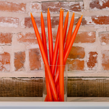 Orange Tapered Dinner Candles