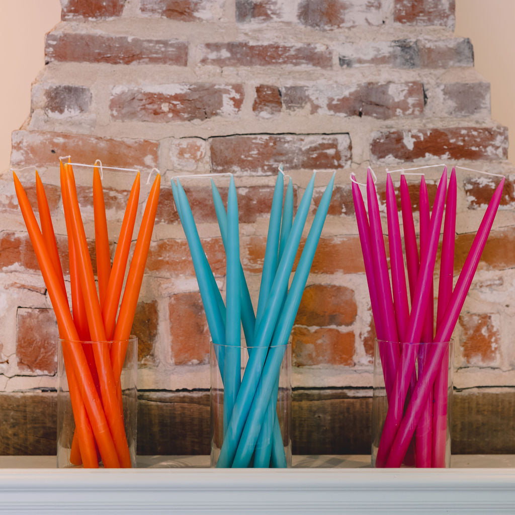 Bright Pink -  Tapered Dinner Candles