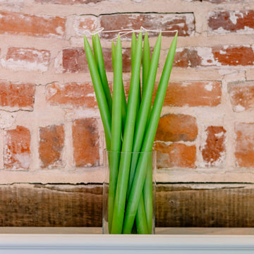 Spring Green -  Tapered Dinner Candles