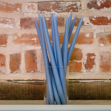 Grey Blue -  Tapered Dinner Candles