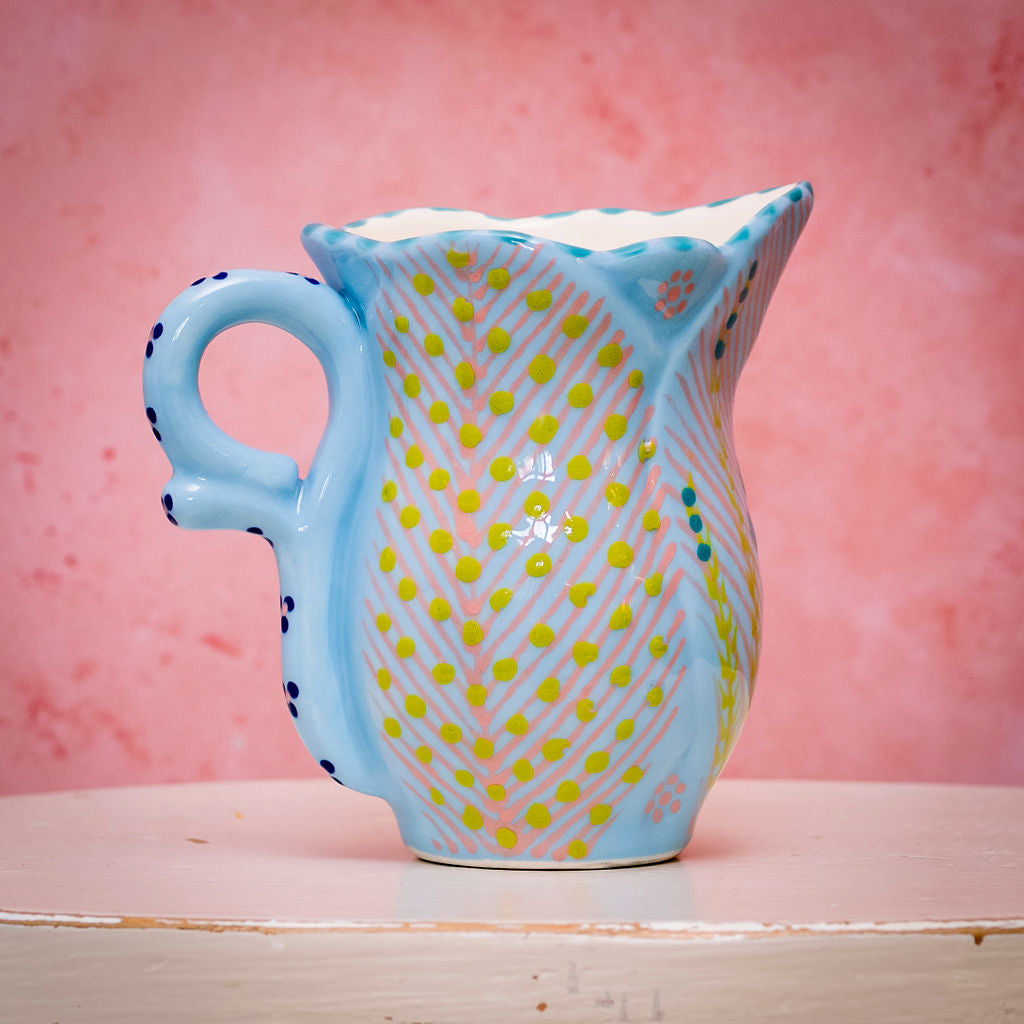 Potterswork Rosie Jug - Pale Blue