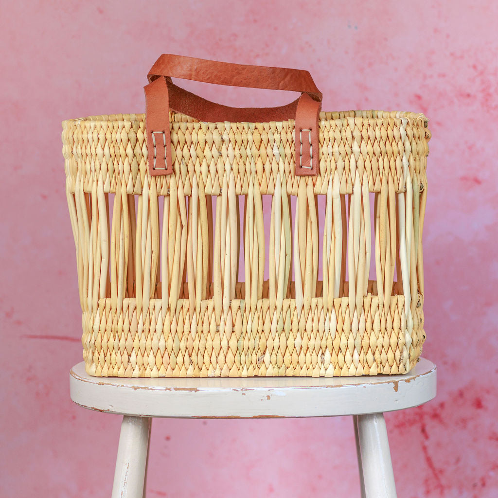 Open Weave Oblong Basket