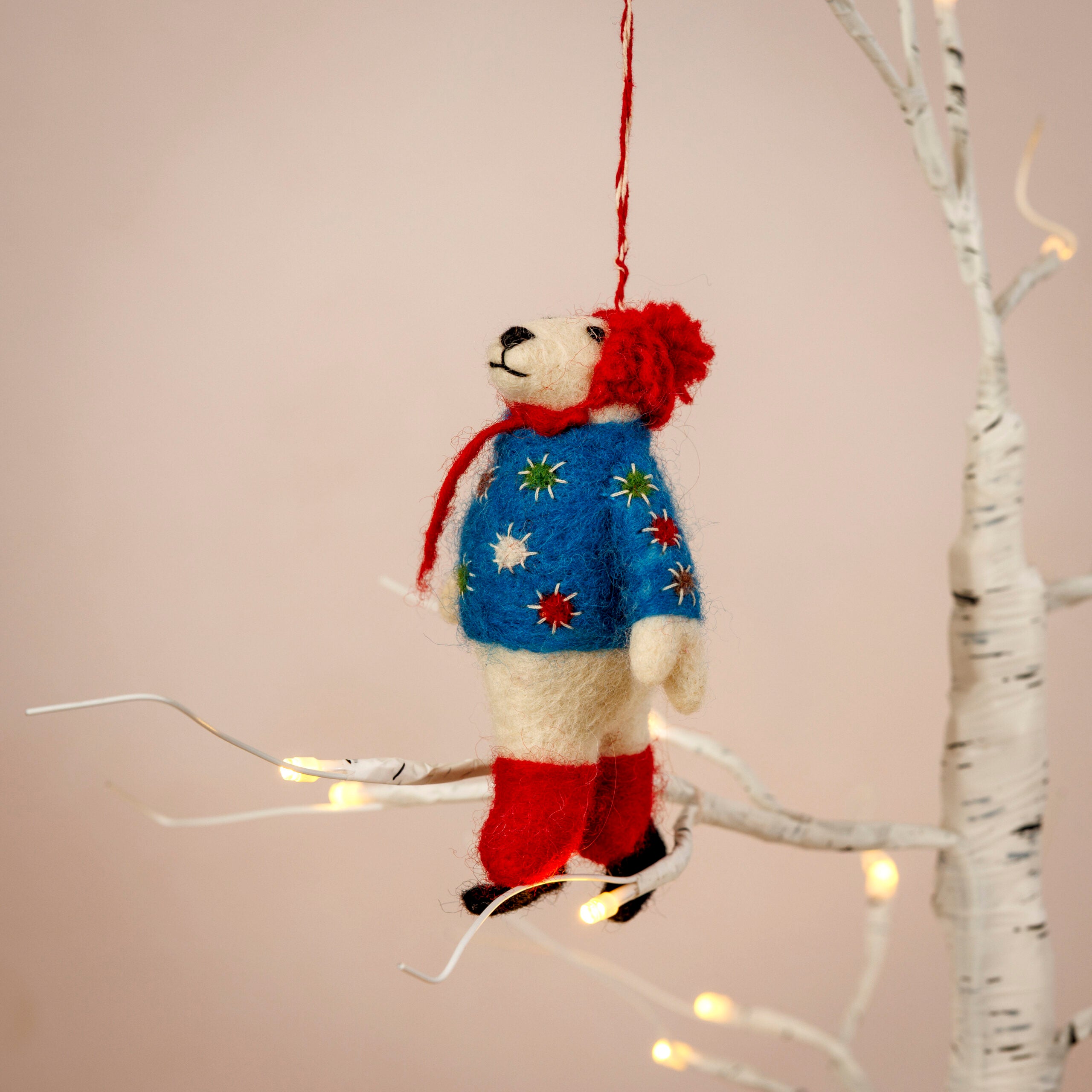 Felt Icing Skating Polar Bear