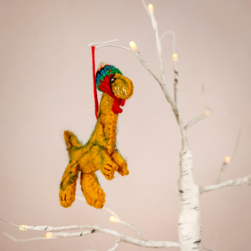 Felt T-Rex Christmas Decoration