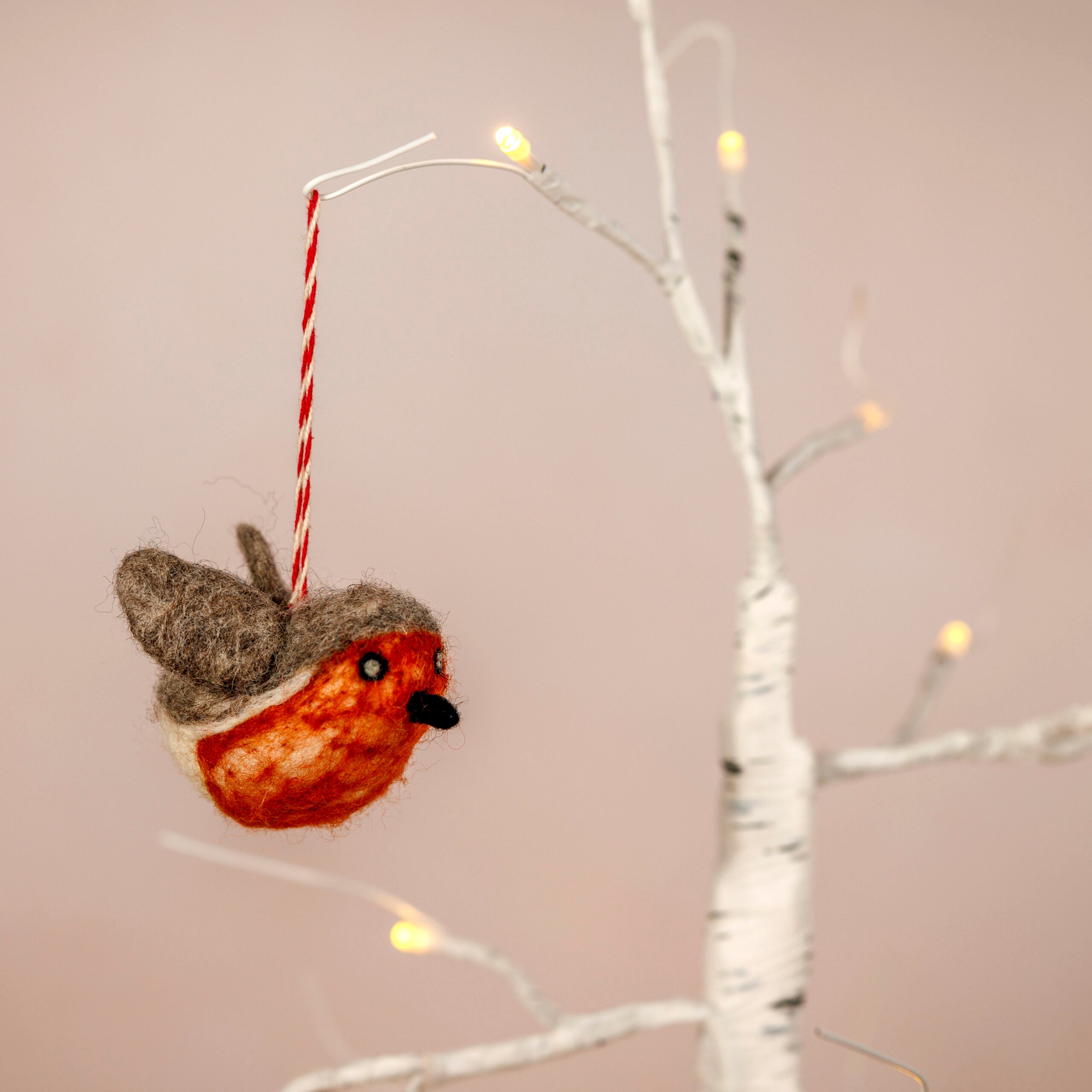 Potterswork Christmas Decorations - Red Ceramic Flower