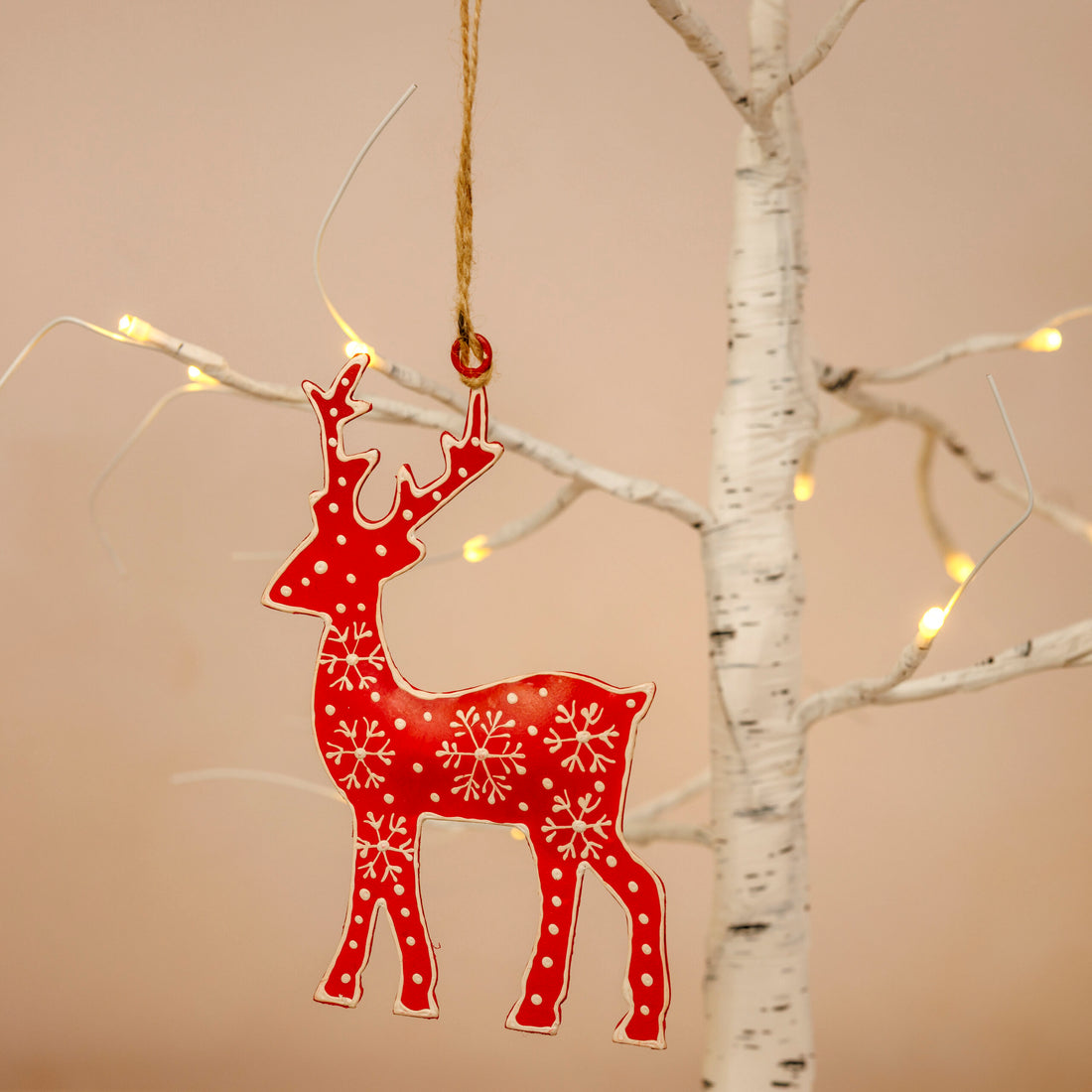 Colourful Rudolph Christmas Decoration - Gold