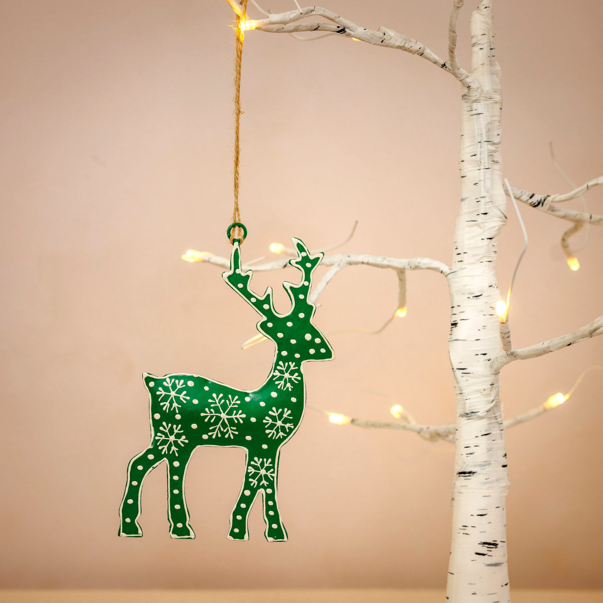 Colourful Rudolph Christmas Decoration - Blue