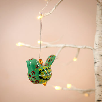Potterswork Christmas Decorations - Light Green Bird