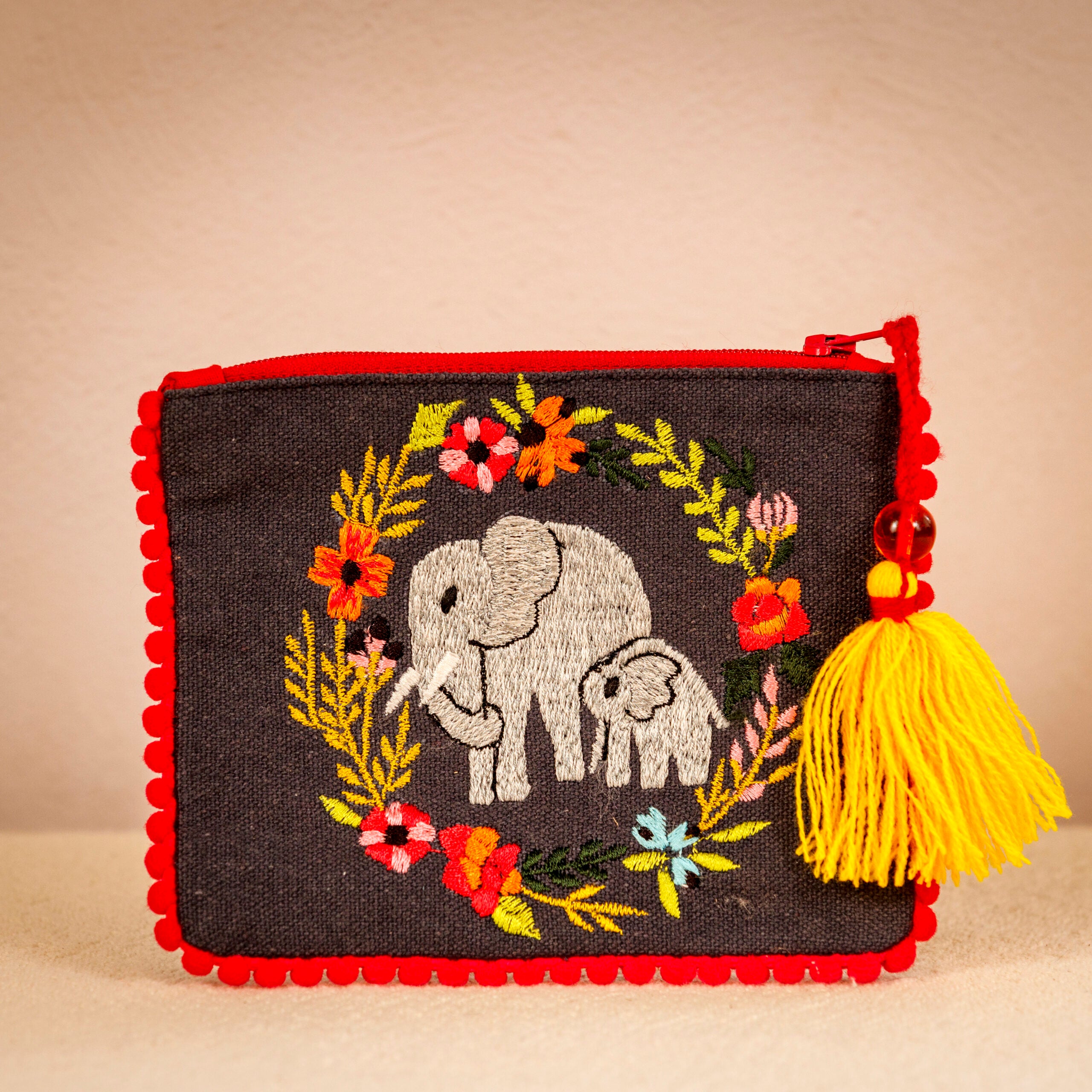 Embroidered Animal Coin Purse - Fox