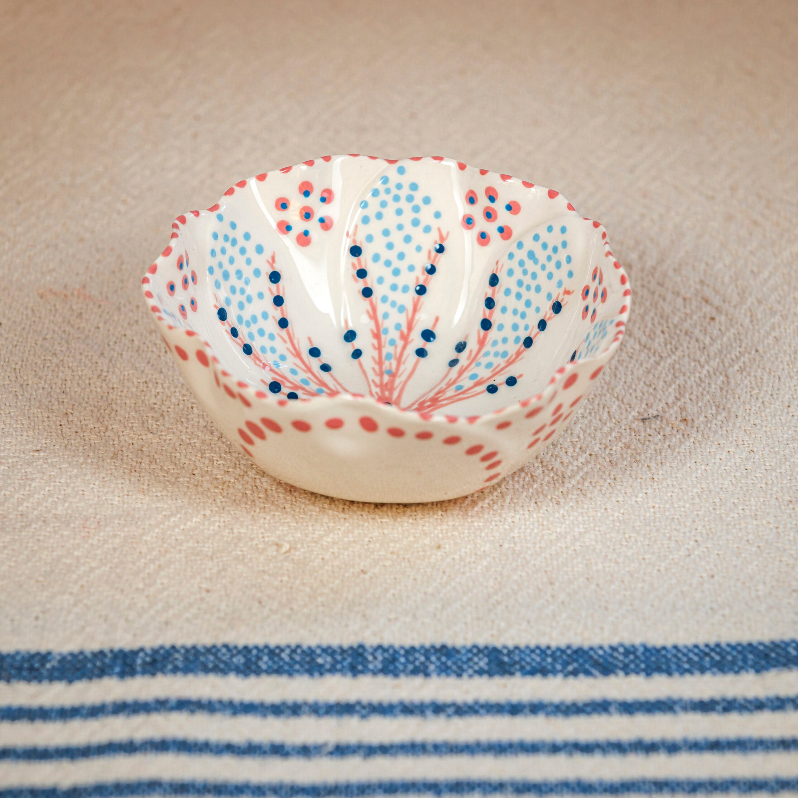 Potterswork Nibble Bowls - White and Pink