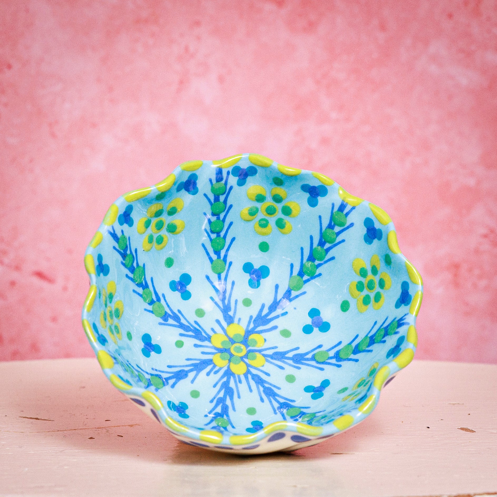 Potterswork Nibble Bowls - Pale Blue & Yellow