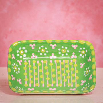 Trinket Dish - Green and Pink