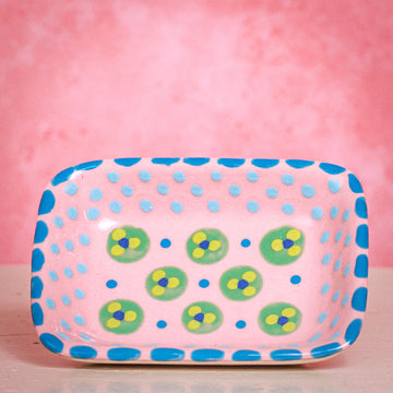 Trinket Dish - Pink, Green and Blue