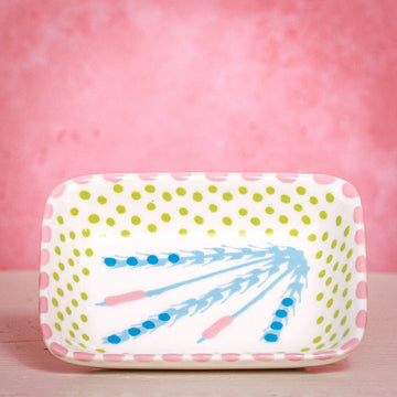 Trinket Dish - Pale Pink and Blue