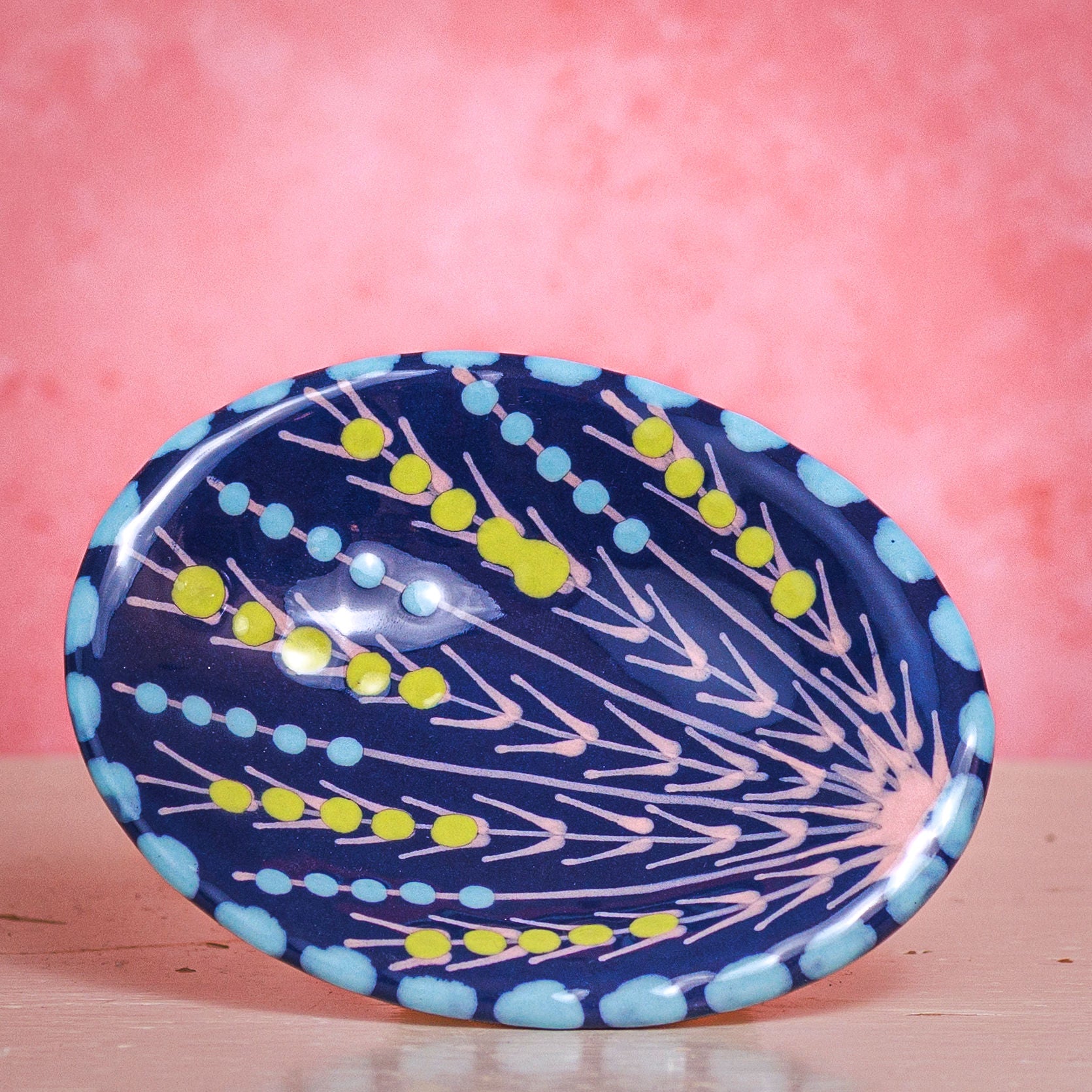 Oval Trinket Dish - Navy