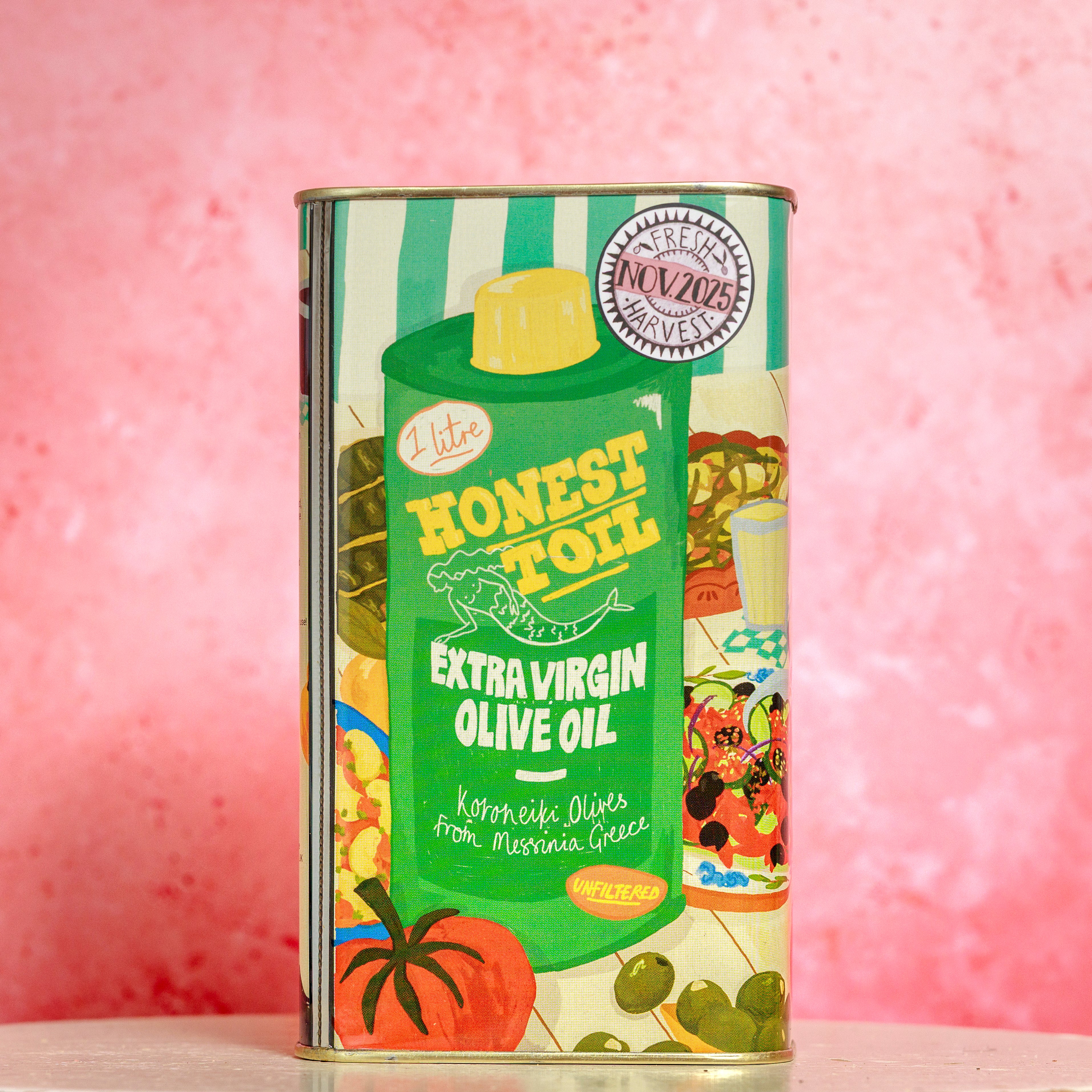 1LTR Honest Toil Extra Virgin Olive Oil - Tin