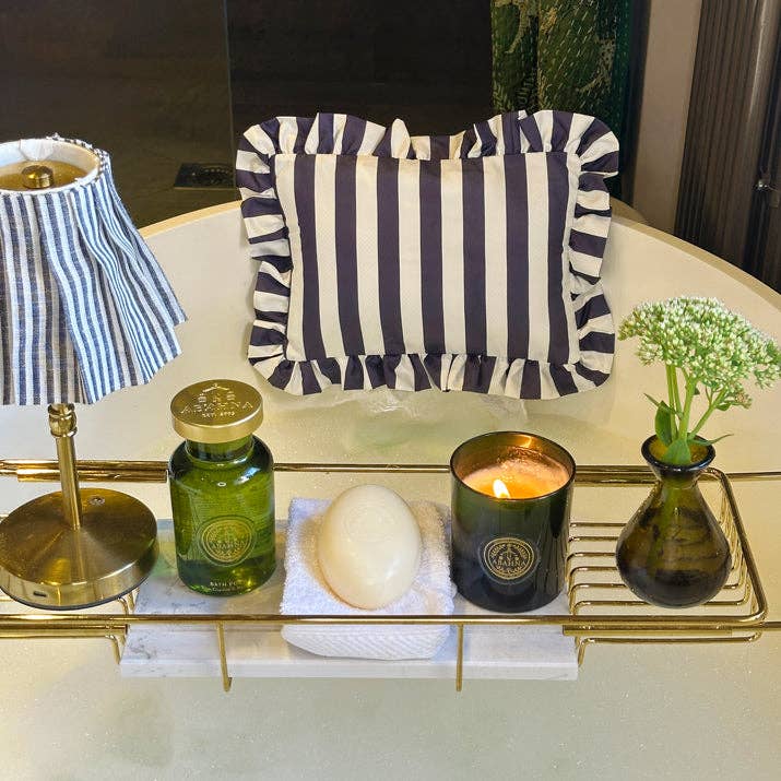 Bath Pillow charcoal grey and white