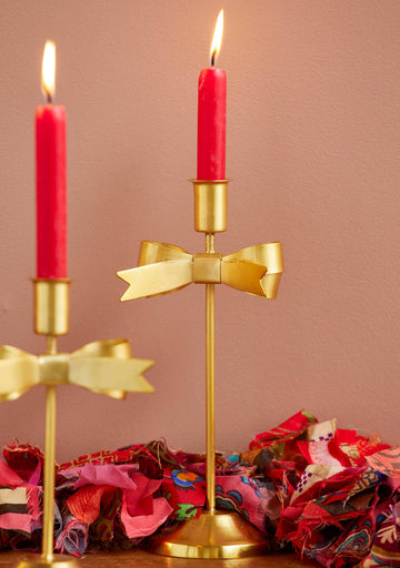 Bow Tall Candle Holder - Tall