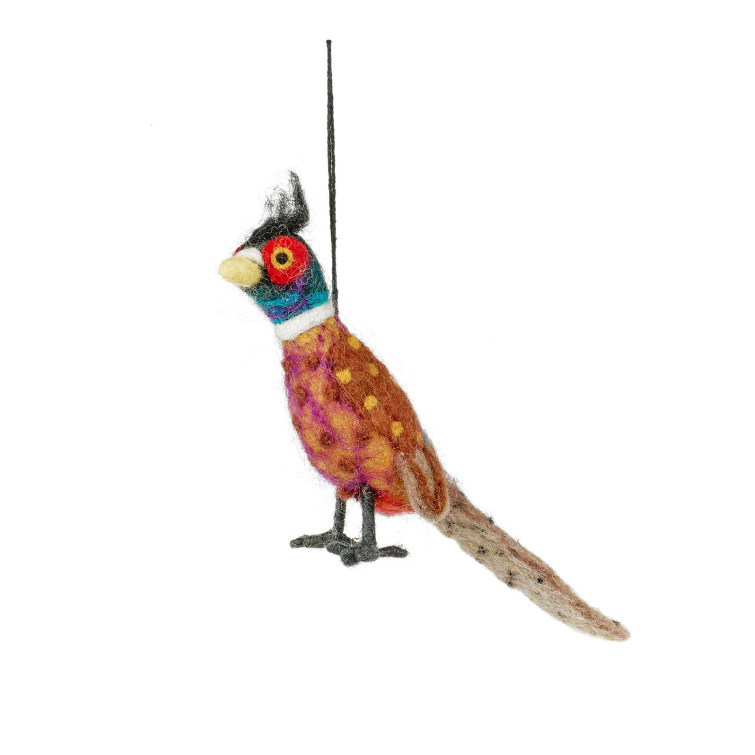 Felt Philippa the Pheasant Woodland Hanging Decoration