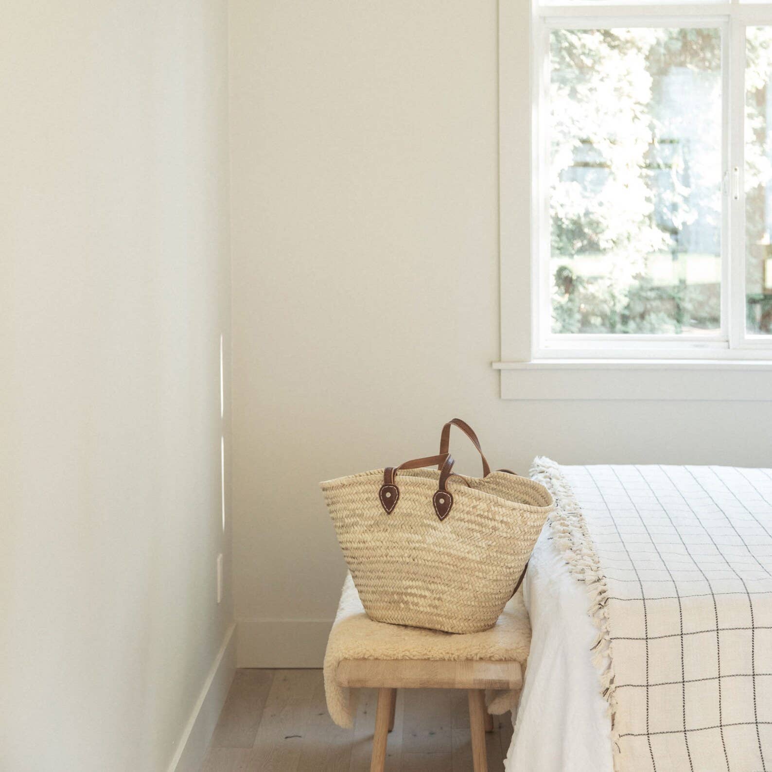 French Market Basket - with Long and Short Handles